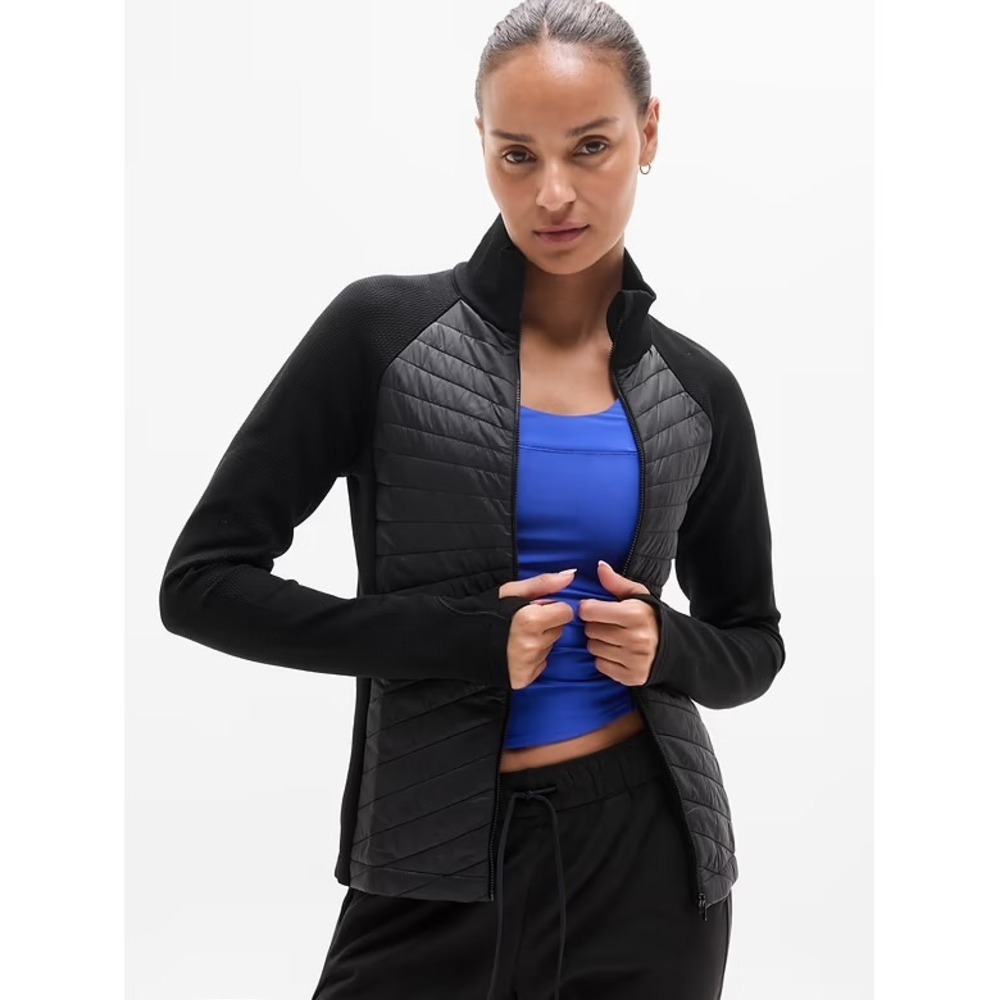 Athleta Flurry Force Insulated Primaloft Jacket 2.0 Black XXS Running Hiking NEW